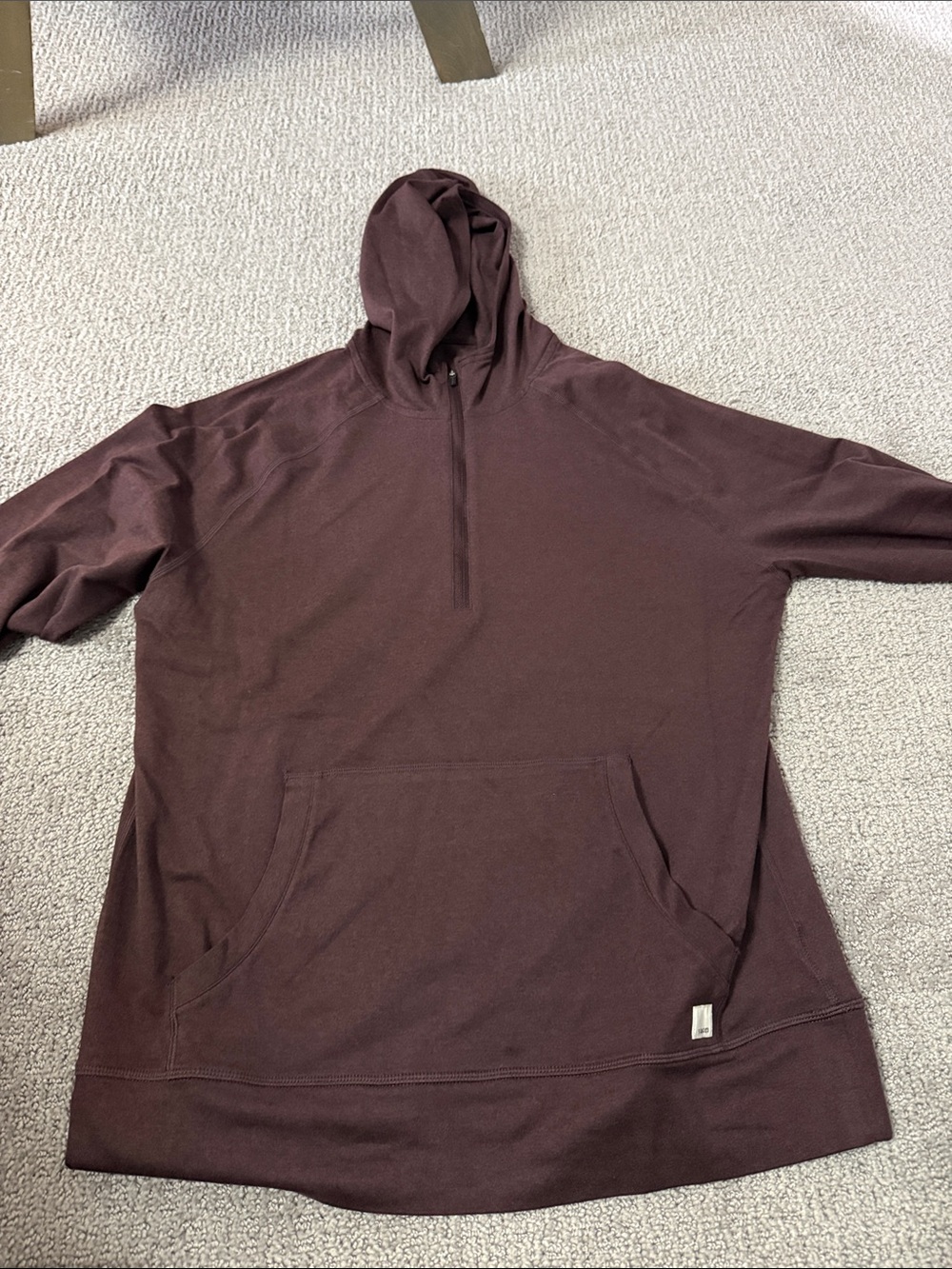 Men's Maroon ponto performance Hooded Pullover Shirt